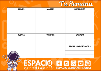 Organizador semanal - HOJA 01